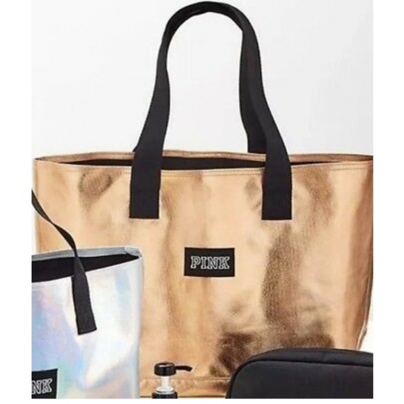 PINK Victoria's Secret Handbags - NEW Rose Gold Victoria's secret pink travel bag